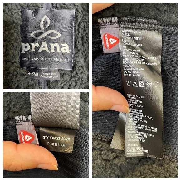 PrAna Diva Jacket Black Sherpa Size XS - Picture 15 of 15